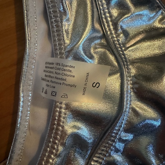 NWT silver metallic bikini set size small - Picture 2 of 6
